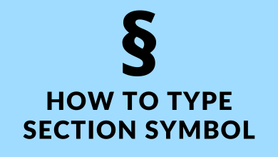 How to Type Section Symbol