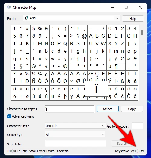 Character Map