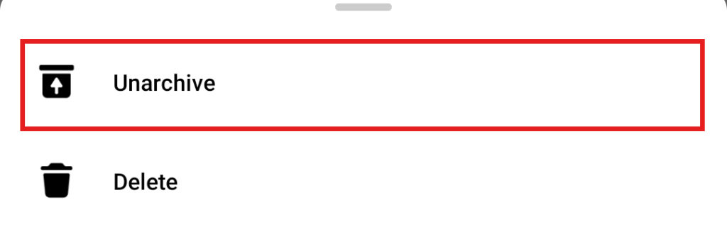 Unarchive Messages on Messenger-Click Unarchive.
