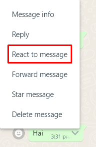 React to Message