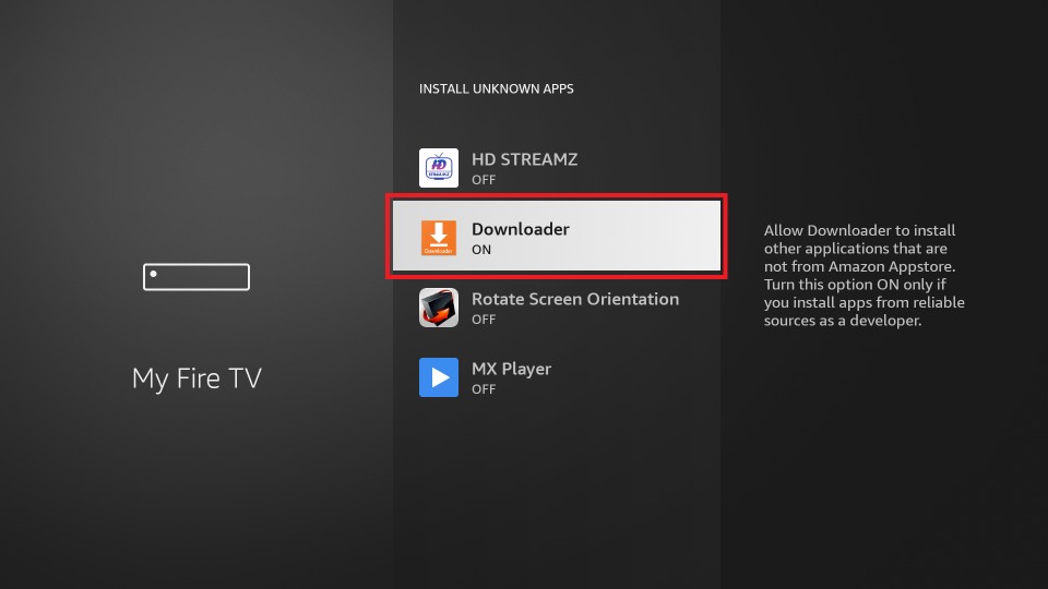 Downloader on Fire TV Stick