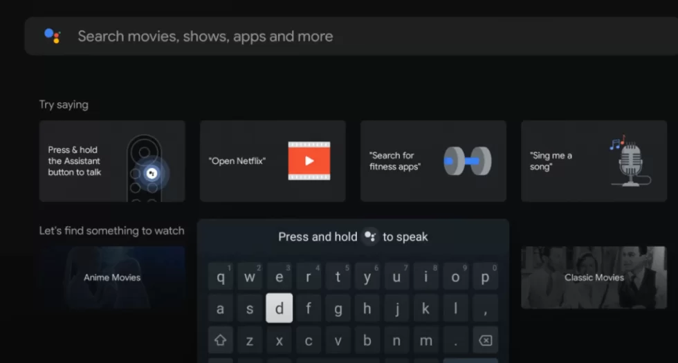 Peacock TV on Sony Google TV