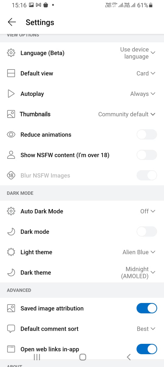 Dark mode on Reddit