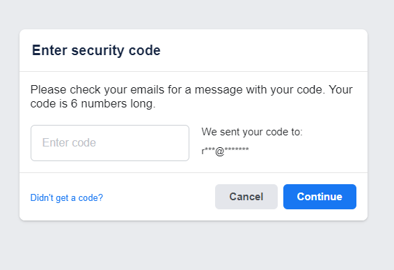 Enter security code