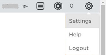 Roblox Dark Mode- Click Settings