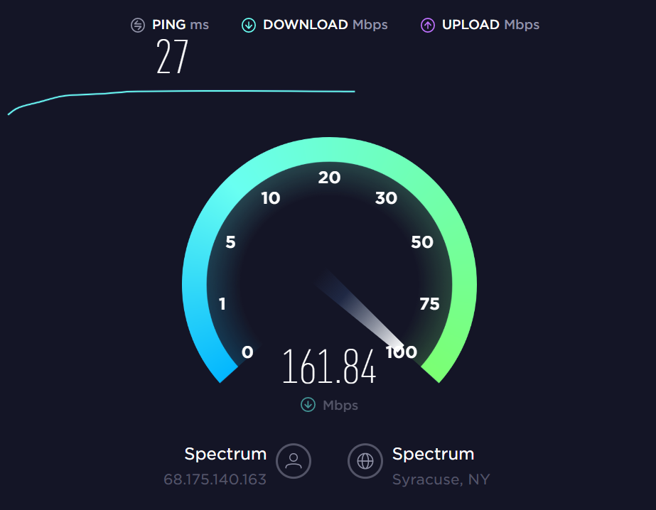 Speedtest by Ookla screen