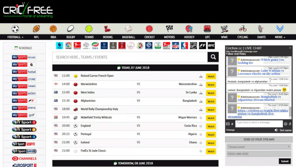 Cricfree - StreamEast Alternative