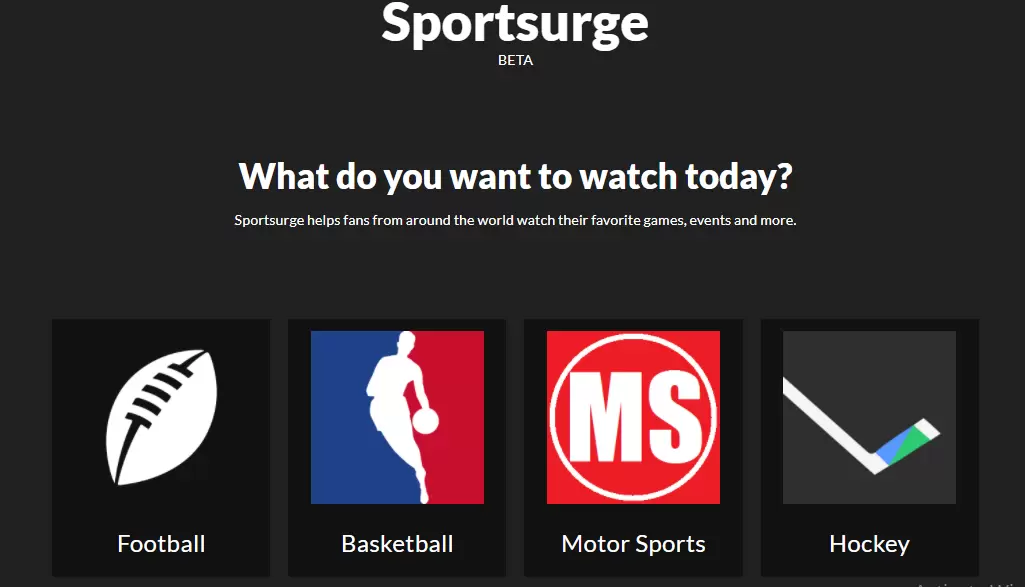 Sportsurge - Stream East alternate