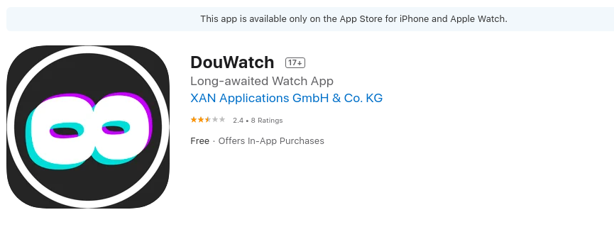 DouWatch - get TikTok on Apple watch 