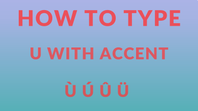 Type U with Accent