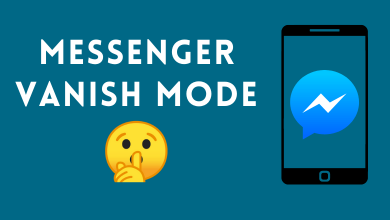 What is vanish mode on messenger