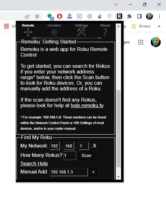 Remoku extension