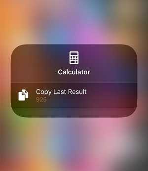 Copy Last result - iPhone Calculator History
