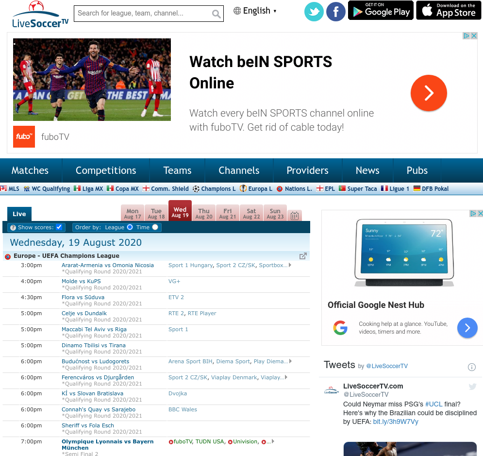 livesoccertv - homepage