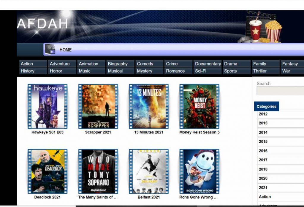 Afdah Home page - 5Movies