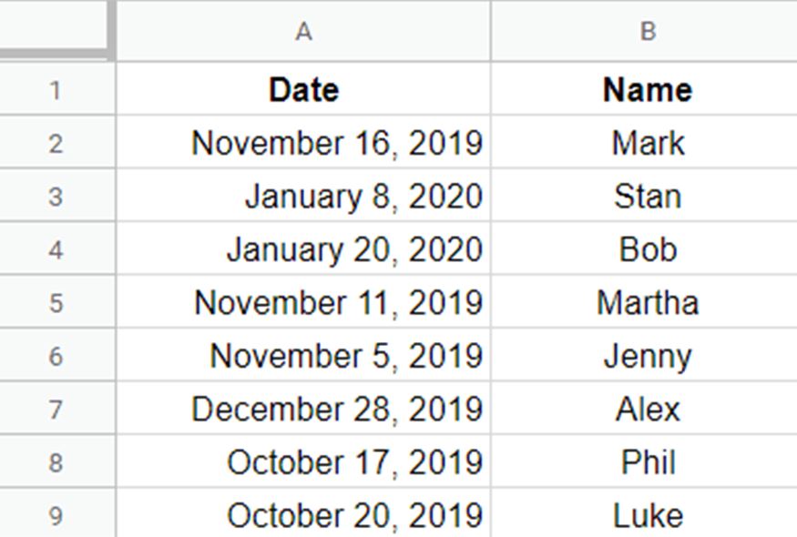 How to Sort by Date in Google Sheets