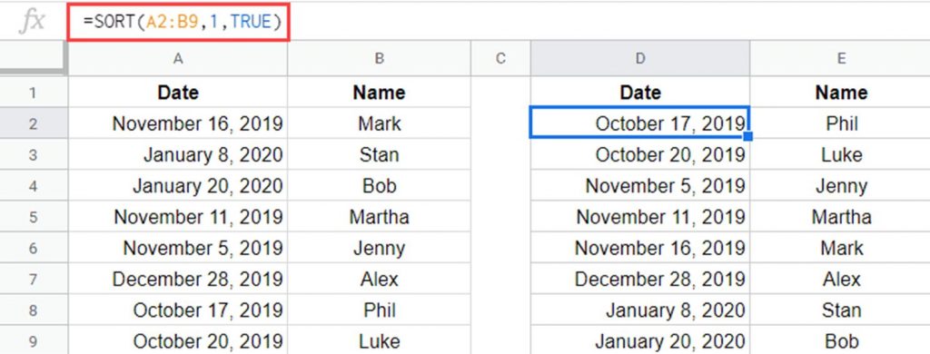 How to Sort by Date in Google Sheets