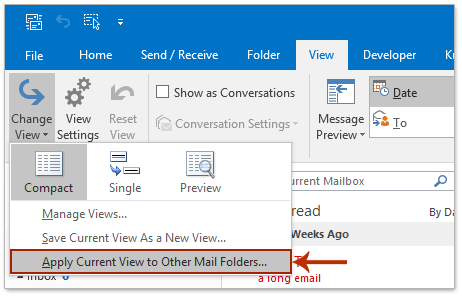 Apply Current View to Other Mail Folders