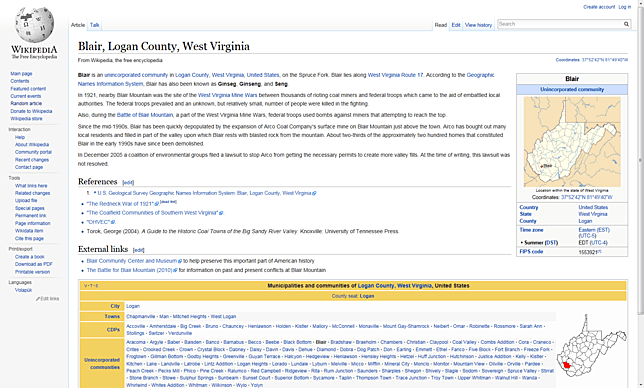 Wikipedia screensaver