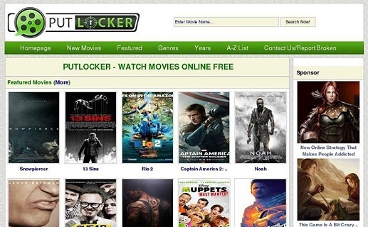 PutLocker - Home page