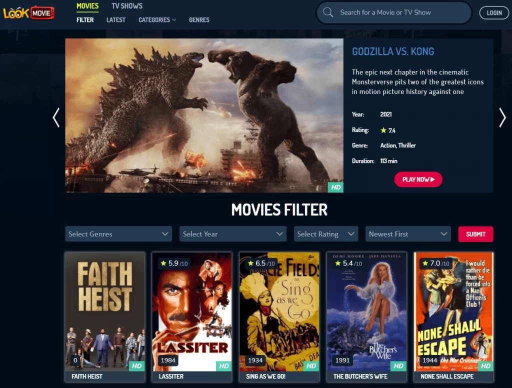 LookMovies - Home Page