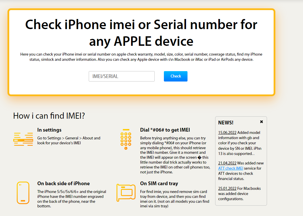 Know the iPhone's age using the iUnlocker Tool