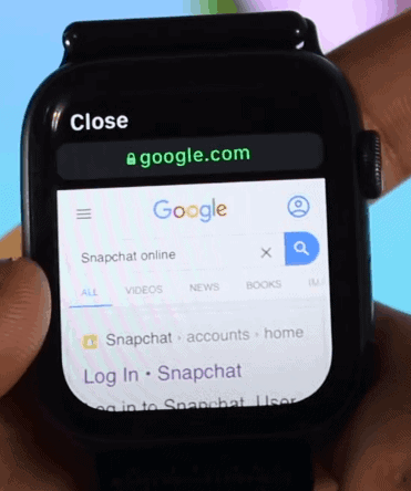 Snapchat online in Google search