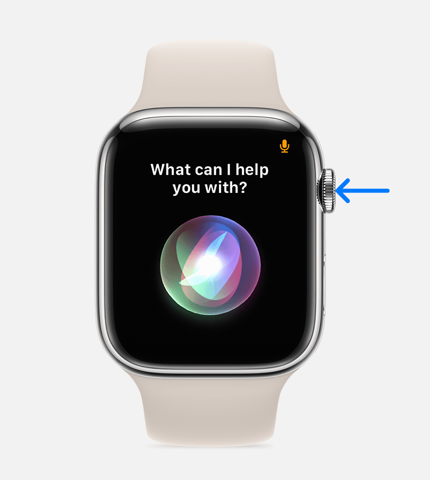 Crown button on Apple Watch