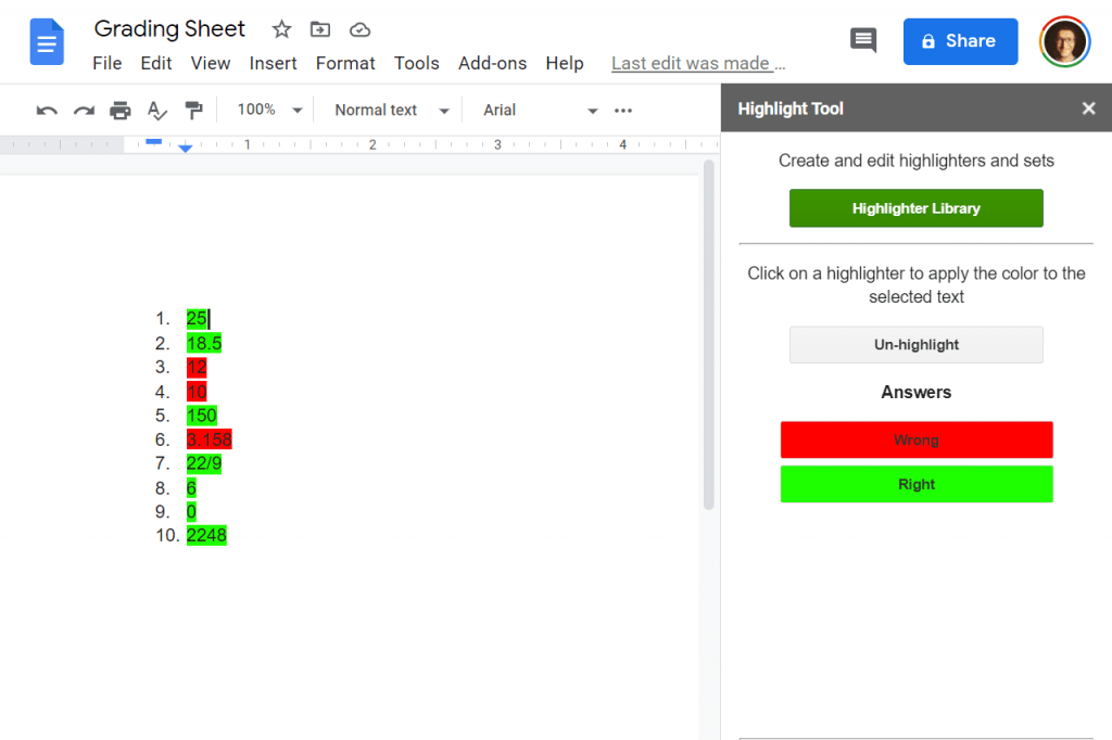 Highlight Library tool - How To Highlight In Google Docs