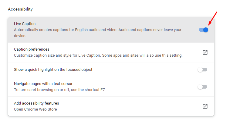 How To Turn Off Live Caption On Chrome