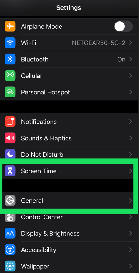 Screentime option - How to Allow Camera Access on Snapchat