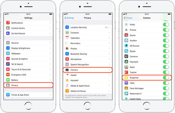 privacy snapchat - How to Allow Camera Access on Snapchat