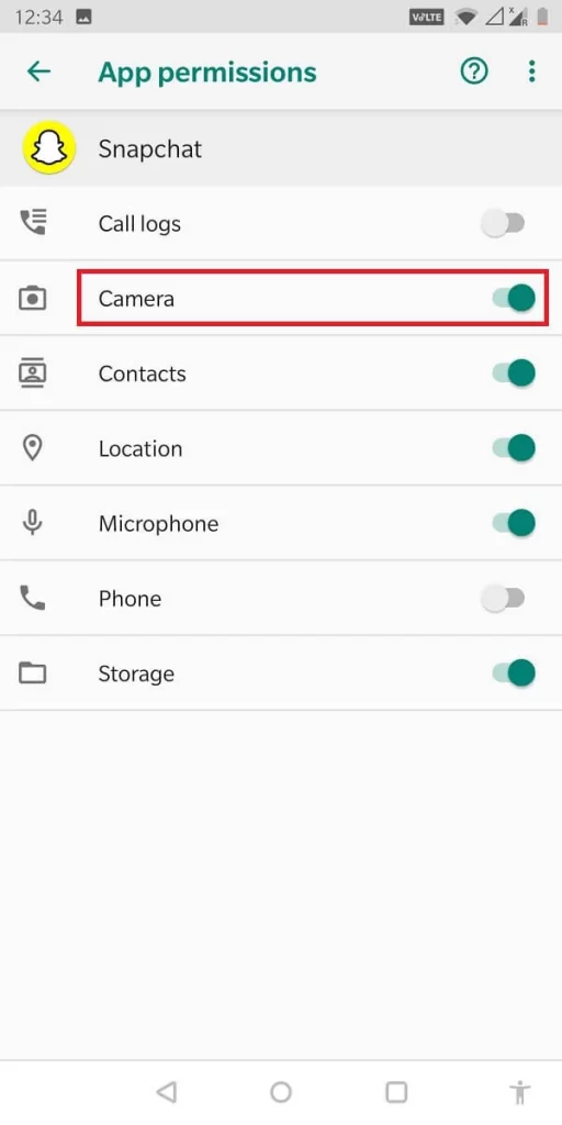 Enable camera on Android device - How to Allow Camera Access on Snapchat