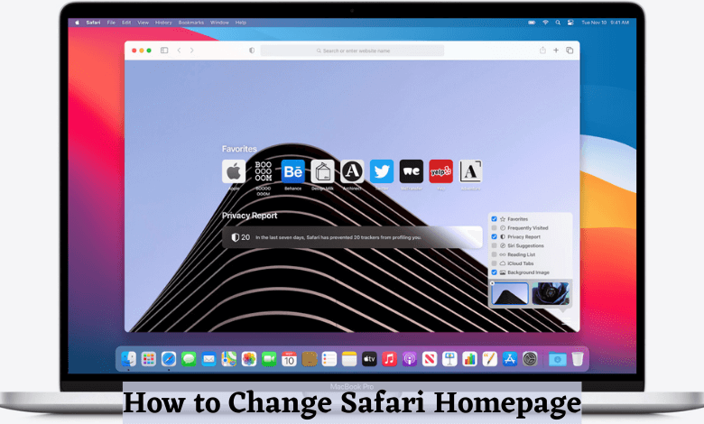 how to change safari homepage ios