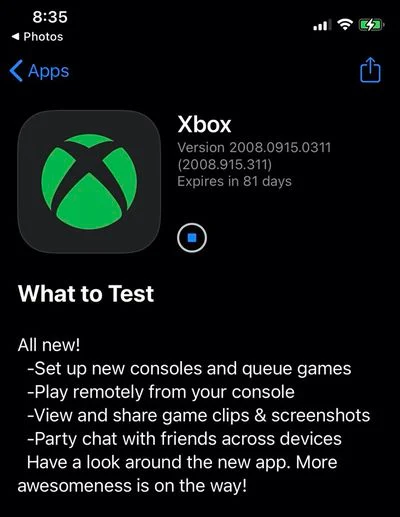 Xbox app for Mobile