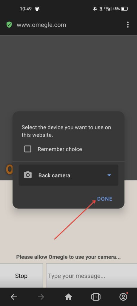 Back camera - How to Flip Camera on Omegle 