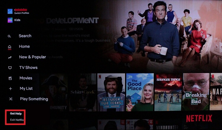 Netflix Get Help on Smart TV