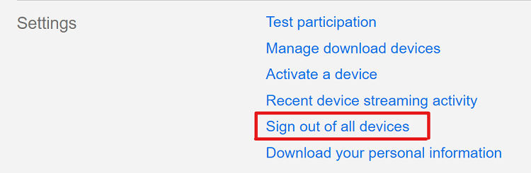 Sign out of all devices 