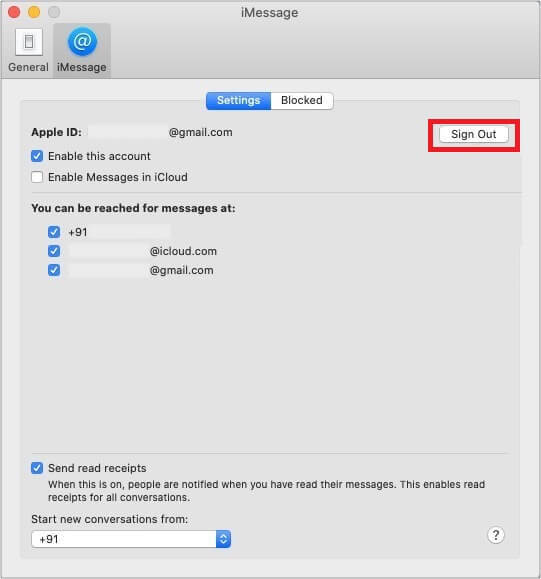 How to Sign out of Messages on Mac