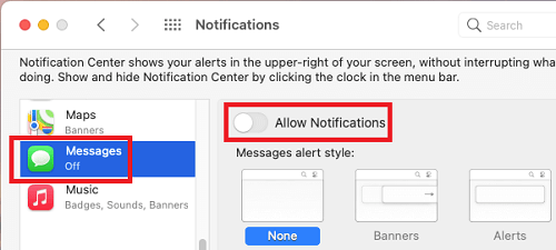 Turn Off Notifications 