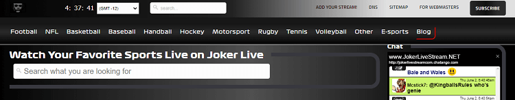 Site Design JokerLiveStream