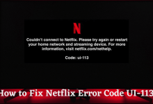 Netflix Error Code UI-113