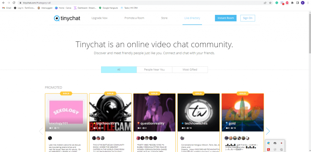 TinyChat Homepage - Omegle Alternatives 