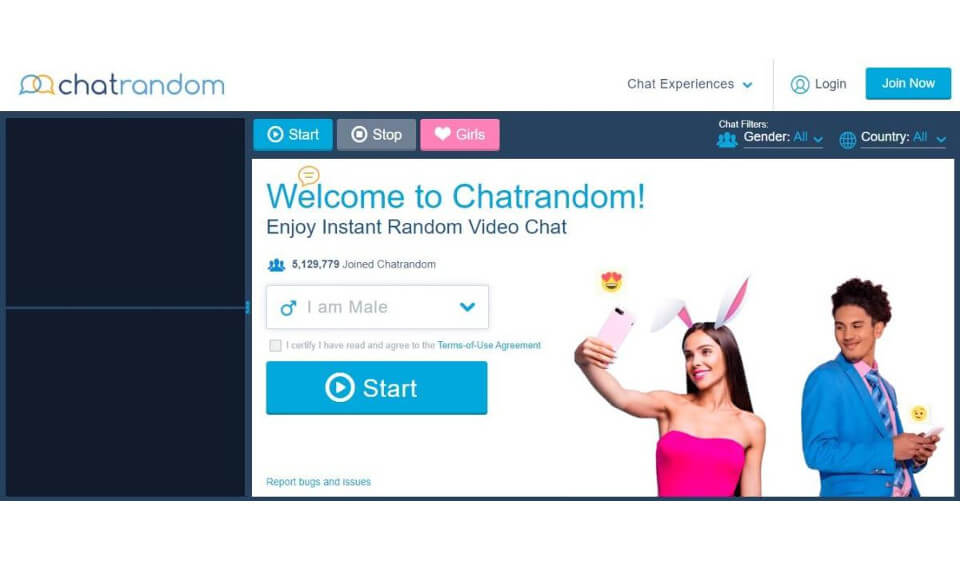 Chatrandom homepage - Omegle Alternatives 