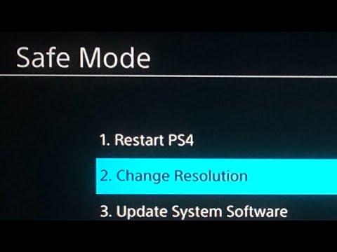Change resolution option in Safe mode PS4