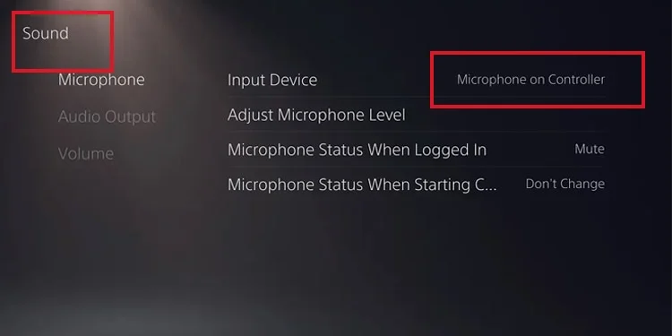 Turn off mic using the settings option in PS5 