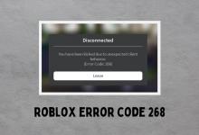 Roblox error code 268