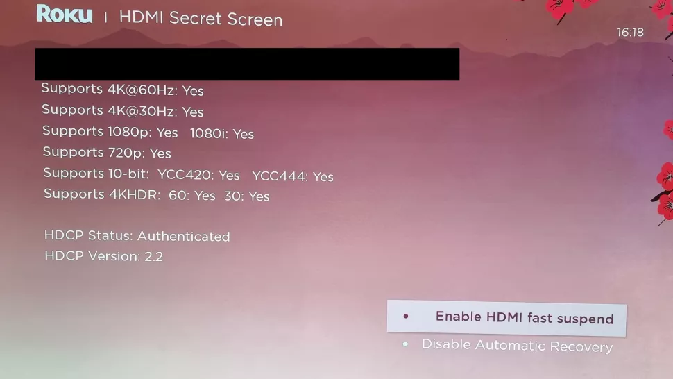 Roku Secret Menu - HDMI settings