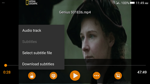 Select Subtitle File in VLC