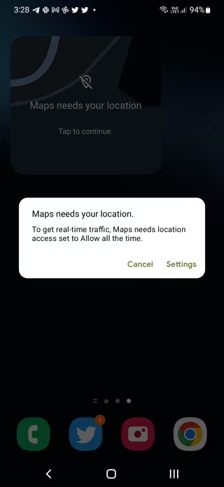 Give permission to access location